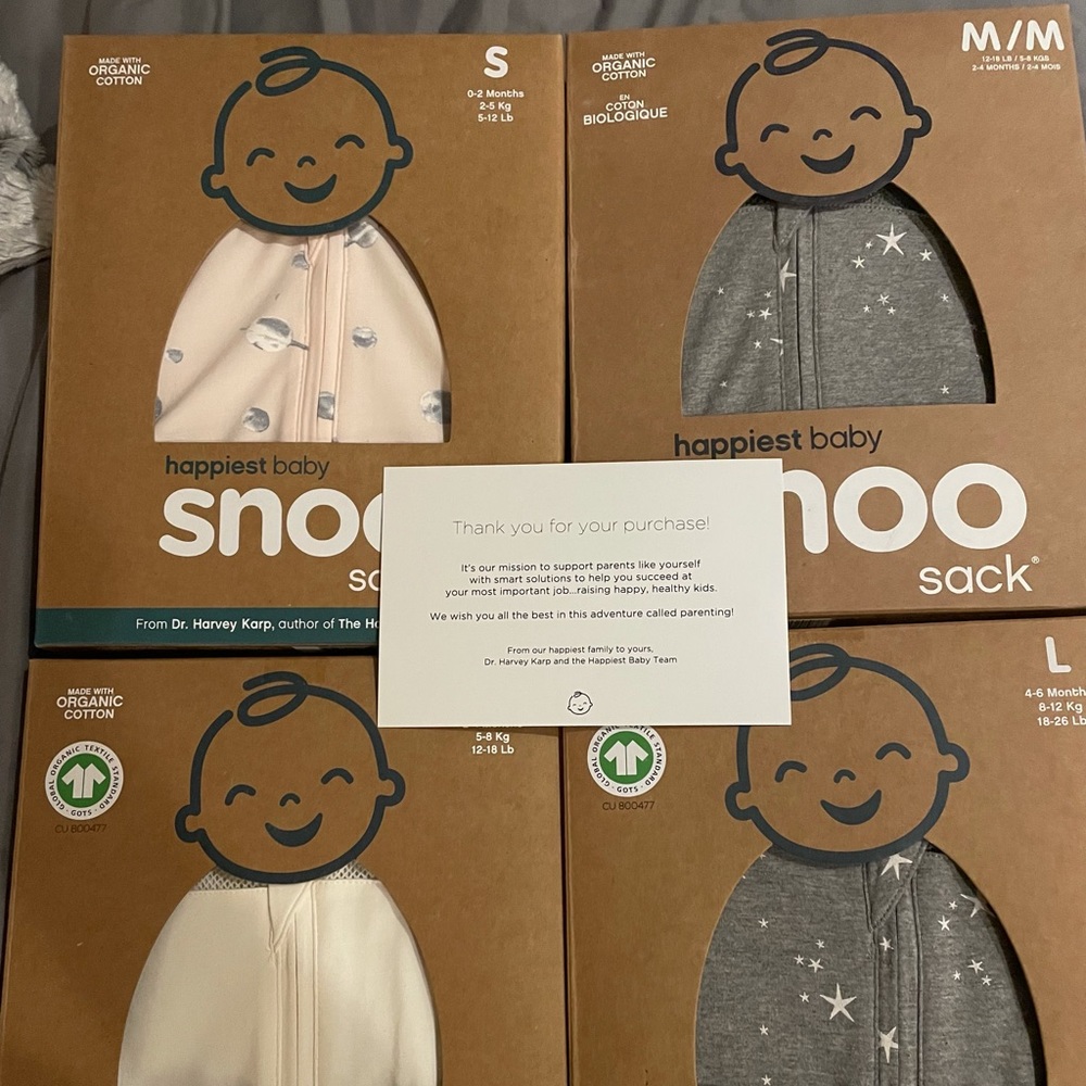 Snoo sacks and sheets and sheet liner